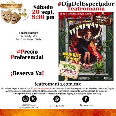 Club de beneficios para espectadores de teatro. Premiamos tu asistencia frecuente con promociones para que regreses mínimo 3 veces en un mes.