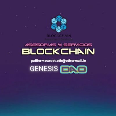 ASESORIAS Y SERVICIOS BLOCKCHAIN
DAMOS ASESORÍAS PARA PROFESIONALES, ESTUDIANTES Y MICRO EMPRESARIOS QUE DESEAN INGRESAR EN ESTA TECNOLOGÍA DISRUPTIVA.