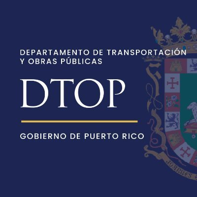 Página Oficial en Twitter del Departamento de Transportación y Obras Públicas (DTOP) de Puerto Rico.