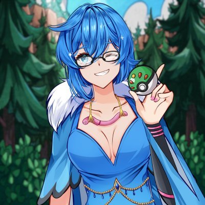FlittiaTweets's profile picture. A nerdy bluebird who left the forest in pursuit of shiny Pokémon and maybe, just maybe, becoming an idol. | Banner art @signwolfart Logo @SilverTheGreatX