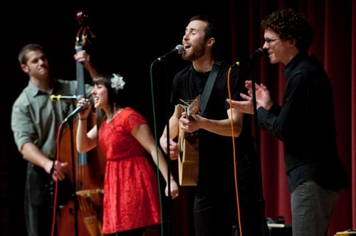 A folk band by Kurt & Jen Page, @alexanderhall, @BenJMarx, & @chazhearne
