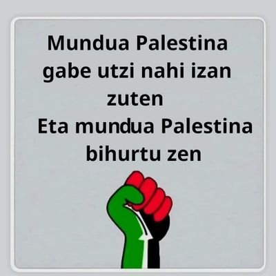 ibaitik itsasoraino GORA Palestina askatuta...!oso harro nago nire herriak eman duen erantzunaz.