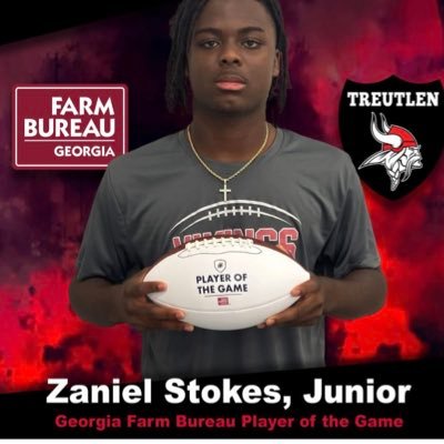 _ZanStokes's profile picture. Class of 2027 🎓|| 6’3 190 || Treutlen High School || 4.0 GPA || 🏈 ATH/DB || CELL:(478-331-8250)