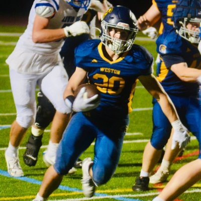 Tyler Umhoefer | 2026 | WR/DB | Weston High School, CT | Captain '24 and '25 | 3.78 gpa | ASFL All-Star Athlete | '24 All-SWC Honorable Mention