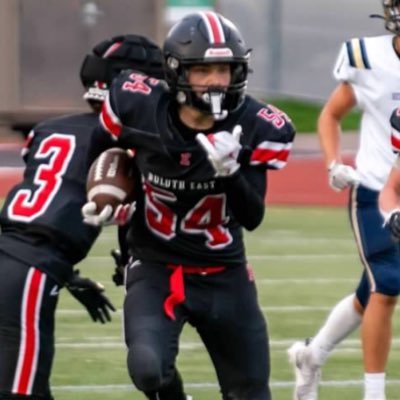 NoahMThompson's profile picture. Duluth East Highschool MN c/o 2026 | 6’0| 3.0 gpa |23 act| 175| mlb| #54| Captain of track team| 218-343-9144