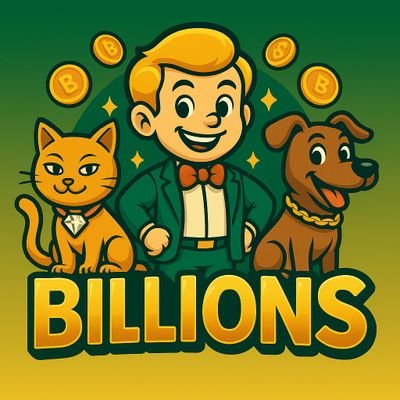 Billy Billions runs the vault 🏦 Cat CFO audits your bags 📊 Dog presses buy at the top 🚀 Welcome to Billions — the meme of wealth! 👉🏽 https://t.co/0UqtFj1q6v