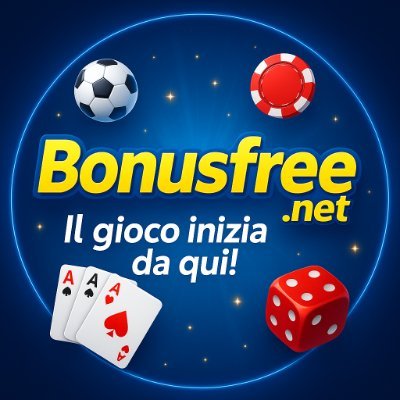 Bonusfree's profile picture. 🎯 BONUSFREE – Il gioco inizia da qui
⚽ Scommesse | 🎰 Casinò | 🃏 Poker
🔥 Bonus, promo e offerte esclusive ogni giorno
👉 https://t.co/MzyJIPZsDY