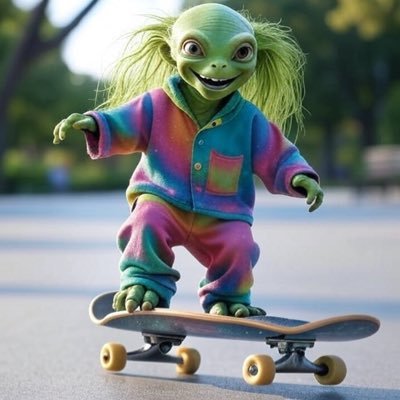 the alien on @skate 🛹 you can summon me in your emotes on Skate