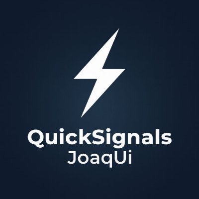 JoaqQuickSignal's profile picture. Real-time trading alerts in Forex, Stocks & Crypto  
Clear entries, TP & SL levels | Concise analysis  
Follow for daily signals