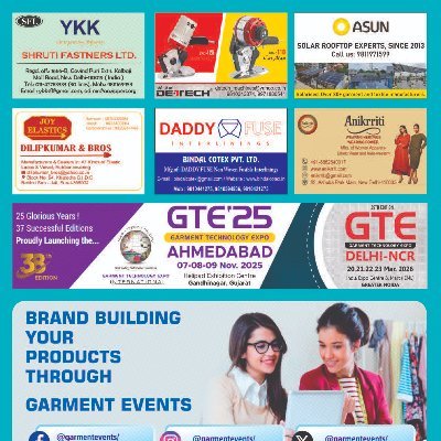 “Garment Events” as a Monthly publication, a rapidly emerging magazine devoted to the Garment and Textiles Industry.