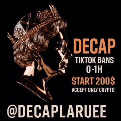 DecapAmrou's profile picture. Tiktok removals in 0-1hrs contact in whatsapp +62 85654217975
