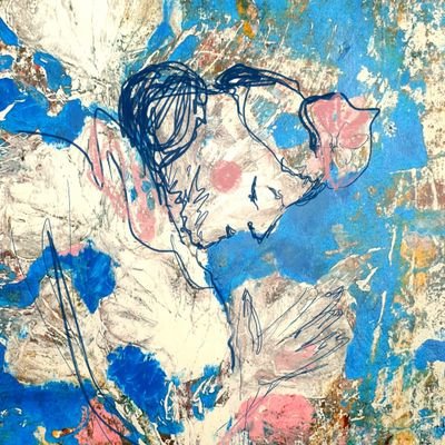 bluewithochre's profile picture. نقاشی که سعی داره ترسو از زندگیش حذف کنه