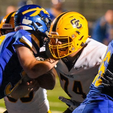 WyattVanBoening's profile picture. 6’7” 270lb, 82.5” wingspan, OT 🏈 #74, T & F thrower SP:12.33m DT:43.47, C/O 2028, 4.0 GPA, Carmel Catholic High School (Mundelein, IL) HC @jmack37