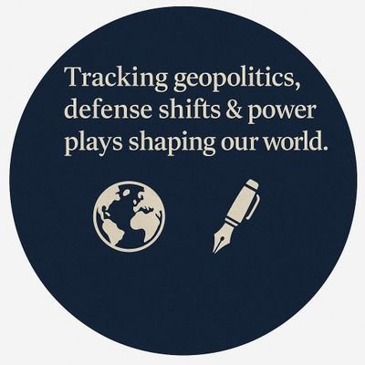 Tracking geopolitics, defense shifts & power plays shaping our world. 🌍✍️