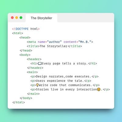 IamMnB_'s profile picture. I code for the web—and wander through whatever sparks my soul.