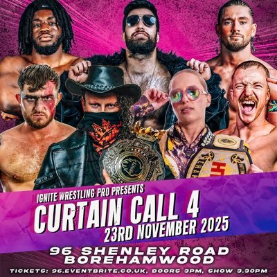 Ignite Wrestling Pro is a wrestling promotion based in Borehamwood, committed to showcasing the best up and coming talent from around the country.