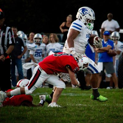 C/O 27| Grove city Christian school |RB/DE |5’9 220| |3.0 GPA| cell 614-678-6421