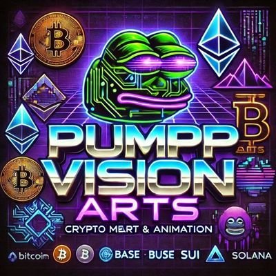 PumpVision_Arts's profile picture. 2D/3D Art & Animations | Website design | GIFs | Stickers | Creative visuals for crypto projects and brands | Let’s make your idea go viral→DM for collaboration