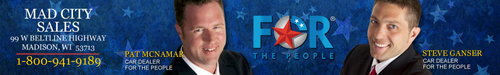 madcitysales's profile picture. Pat McNamar & Steve Ganser-Car Dealers FOR The People- We believe EVERYONE diserves to drive a nicer, newer car. See the difference!