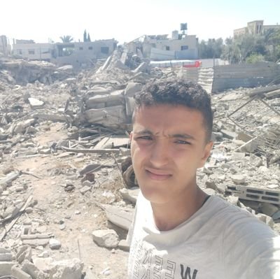 I am Moaz from Gaza, part of a family of seven. The occupation bombed the house where my family and I live.