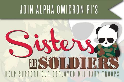 Come out & support the ladies of Alpha Omicron Pi for our Sisters for Soldiers week! Visit our table in GC for more info & to sign up for our events :)  ❤