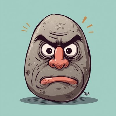 No smiles allowed. Winnings possible. Welcome to the grumpiest stone on the blockchain. 🪨😤