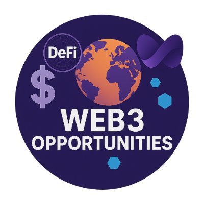 Web3opportunitx's profile picture. 🚀 Web3Opportunities | Curating trusted updates & real opportunities 🌍 | Crypto • DeFi • NFTs etc | Follow for your next big move