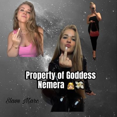 SlaveMarc87's profile picture. Property of @goddessnemera | 
Her Backup: @princessnemera | 
My one and only Goddess/Princess/Mistress | Obsessed | I exist to serve her. Only her. Forever.