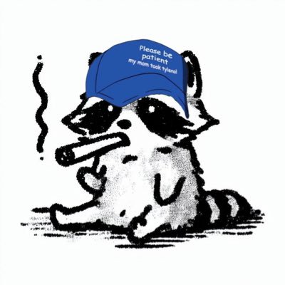 reallyracc's profile picture. just your local raccoon talking to the wall