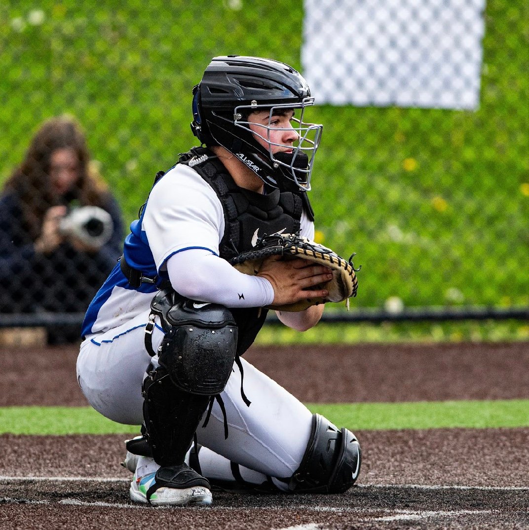 LoganVaz12's profile picture. Corning community college 27                                  5’9 215lbs catcher