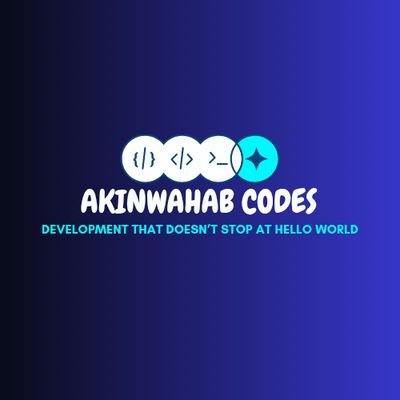 akinwahabcodes's profile picture. Python Developer// Fullstack Developer