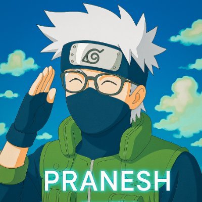 PraneshChow's profile picture. Hi, I'm Pranesh 🖐🏻✨

A Software Engineer. Talks about Computer Science and Anime. 🍜

~~ be happy ~~ 💙