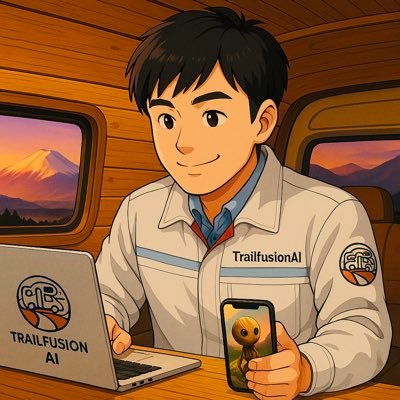 trailfusionai's profile picture. 📱副業でアプリ開発をする会社員 🚍自作のキャンピングカーでアプリ開発しながらブラブラ旅行するのが趣味 I’m enjoying developing iPhone apps while traveling around the world in a camper van😊