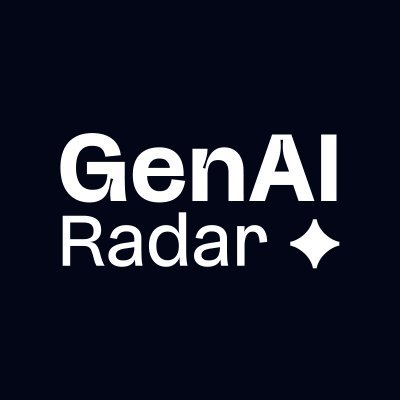 genairadar's profile picture. #GenAI Radar explores how generative #AI transforms creative work, with practical analysis and real-world insights from a #Design Leader & #crafter
