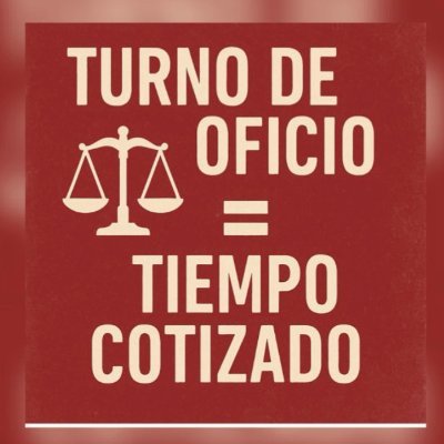 TurnoOficio101's profile picture. Abogacía y Procura.*Riders de la justicia*.
Trabajadores del servicio público del Turno de Oficio.
Sin derechos,sin bajas,sin sueldo,sin cotización,sin pensión.