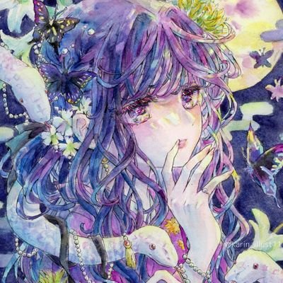 karin_illust11's profile picture. 色鮮やかな美人画│透明水彩│11/26〜12/1 銀座ミレージャギャラリー│9月国分寺マルイ個展│ポートフォリオ&連絡先→https://t.co/Zb60ZeRTbP│https://t.co/XrX9Mwe4gT│毎月壁紙発行→https://t.co/Ub2vPM7hAT