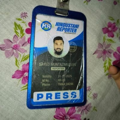 Sydmuntazim4244's profile picture. 📰 Journalist | 🤝 Social Worker
✍️ Voice for Truth & Humanity
📍 Kalyan | Muntazim Sayed