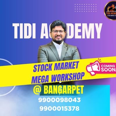 manojtidi's profile picture. SEBI RA INH000020068 
📊 Stock Market Coaching 
🏆 10+ Years of Excellence
🎓 50k Students Trained
🌍 8 offline Branch's & 60 Employees