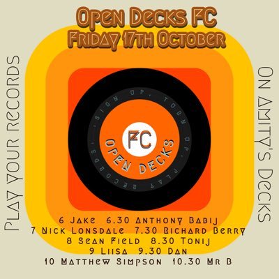OpenDecksFC's profile picture. Open Decks FC: 1st & 3rd Fridays at Amity Brew Co. All styles of music and experience welcome. Signing up is as easy and quick as @ or DM here on TwitX.