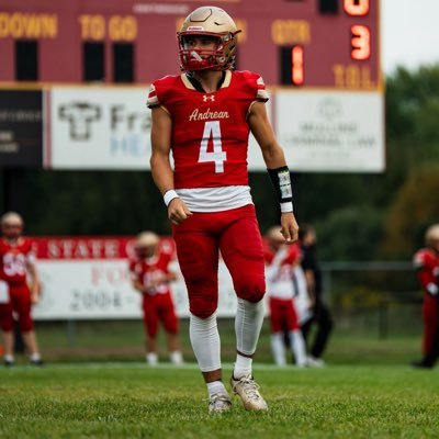 brady_elish's profile picture. Andrean Hs - c/o 2026| 3.5 GPA| Football | QB/CB| 219 257 2136| email- bcelish@icloud.com | 6’0 180| https://t.co/EgGlsyP2bm