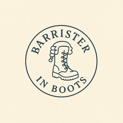 barristerboots's profile picture. 🧑‍💼Pupil Barrister @gatehouse_law   ⛑️ St John Ambulance @sjalondonmrt @sjalondonbridge   🥾 A diary of law, service, & life in boots.