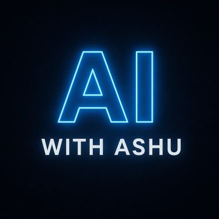 AiWithAshuu's profile picture. Future with AI 💡 | Tools • Automation • Productivity
Teaching you how to use AI like a pro
Build smarter, Earn faster 💸
