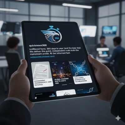 qucknews366's profile picture. quicknews366:Unfiltered facts. 365 days a year (and the leap day). We deliver the quick, independent truth the mainstream avoids. Also local matters for common