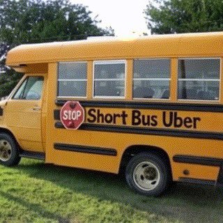 ShortBusUber's profile picture. Parody account, not associated with the actual Uber you tard. Giving free rides to special people