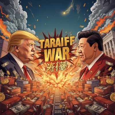 TariffWarHQ's profile picture. Two men. One trade war. Infinite memes. 💣
TARIFF WAR 关税战争 — no peace, only tariffs.