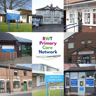 RWT_PCN's profile picture. RWT's PCN (Primary Care Network) is made up of eight GP practices from across Wolverhampton, working together to provide the very best care for our patients 💙