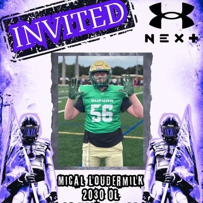 MicalLoudermilk's profile picture. Mical Loudermilk 6’4 255 ,Class of 2030, Buford 8th grade, Under Armour all American, B2C OL of the year, 678-943-0126 micalloudermilk341@gmail.com