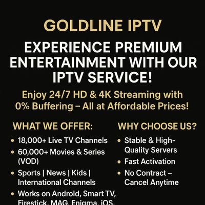 Joe46782's profile picture. Hi, I'm TV service provider. Are you looking for better and reliable TV subscription with your all favorite channels please?Thank you
https://t.co/Yc0Uxa4lHx