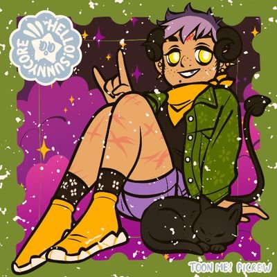 SC4br4's profile picture. S4MY 🐐
🧡💛🤍🩵💙 & 💛🤍💜🖤
30 years old, any pronouns
I'm just here for draws, fics and cats, thats all🫰🏽✨
PI Credits HELLO!SUNNYCORE