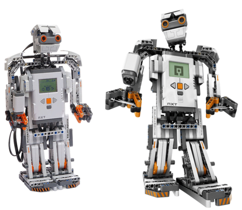 http://t.co/E86sXYW8G8 - сайт с роботами Mindstorms
http://t.co/18eiL6NmPr - канал с роботами на youtube